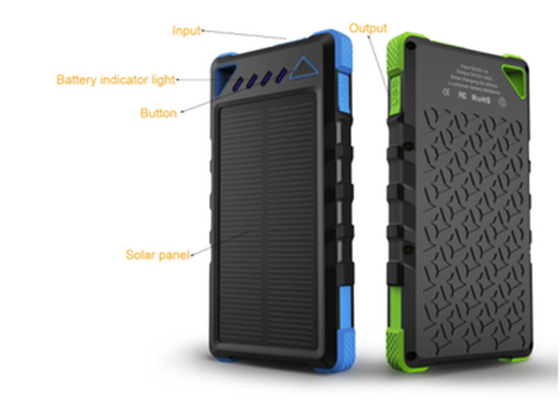 ABS 5V 2.4A 16000mAh QC 3.0 Power Bank LED Torch S160 Water Resistant Solar Charger