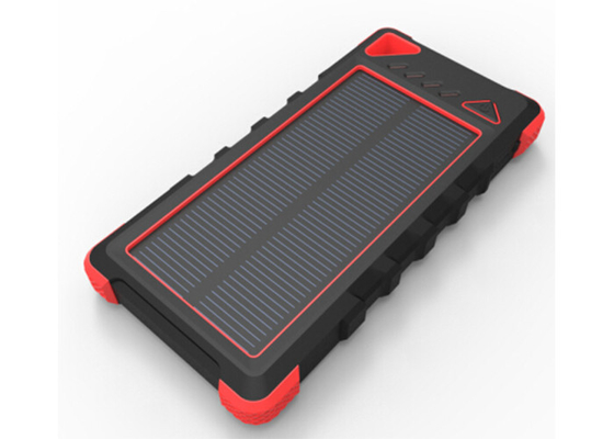 S160 16000mAh Outdoor Polymer Power Bank , IP67 Waterproof LED Torch Solar Charger