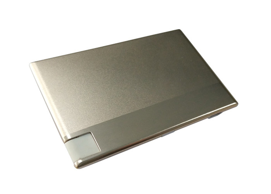Metal 1350mAh 4.8mm Credit Card Power Bank , Polymer Battery Credit Card Portable Charger